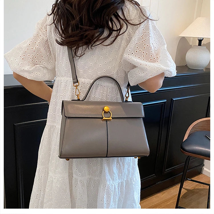2025 New Classic Style Solid PU Square Shoulder & Crossbody Bags High Quality Sense of Luxury Simple Commute Handbags for Women