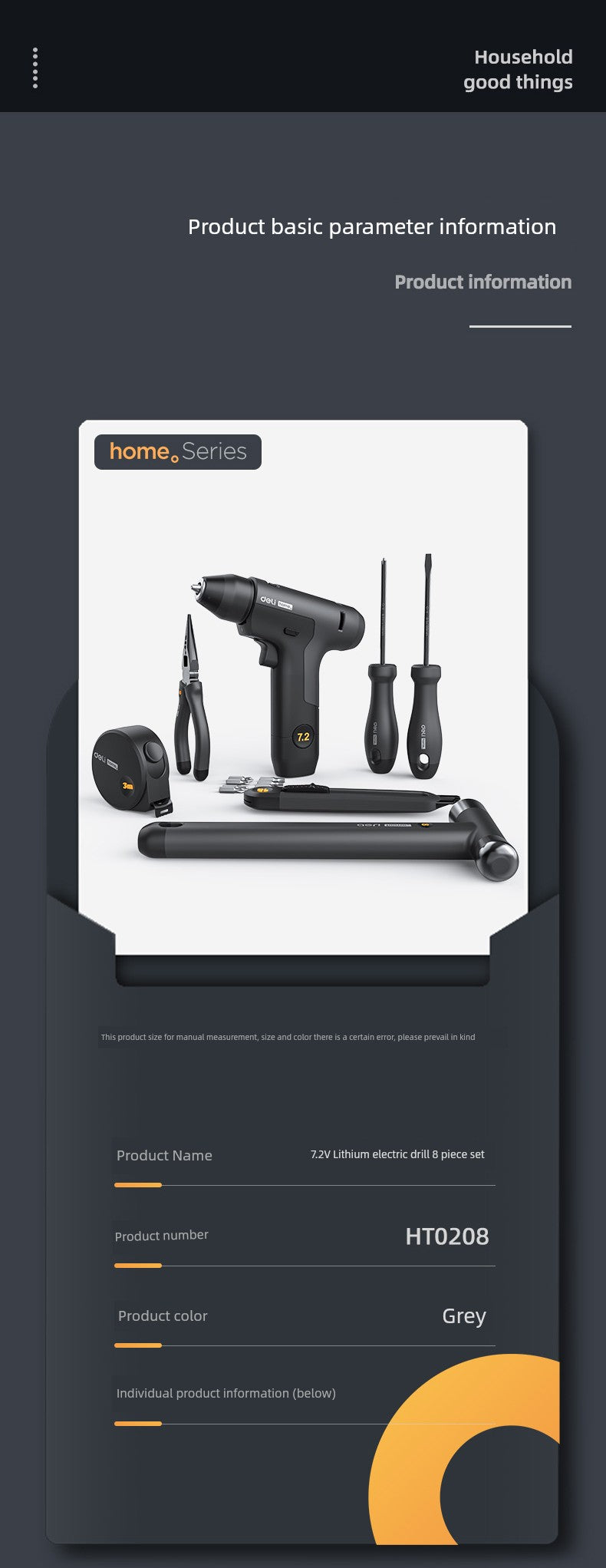 Deli Tools Household Hardware Car Tool Set