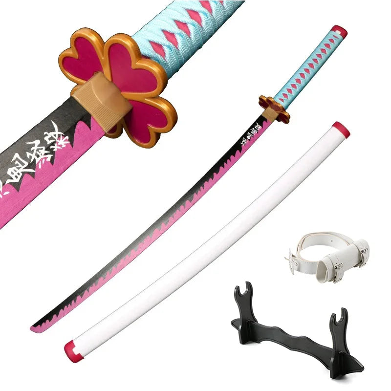 Anime Katana 104cm/41in Tanjiro Zenitsu Kyoujurou Samurai Swords Original Texture  Anime Katana  Cosplay Bamboo Wooden Toy Sword