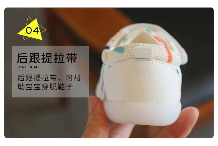 Boys/Girls Baby Walking Shoes 2025 Spring/Autumn New 0-2 Year Old Shoes Soft Sole Mesh Breathable Baby Shoe Nude Shoe Bebê أحذية