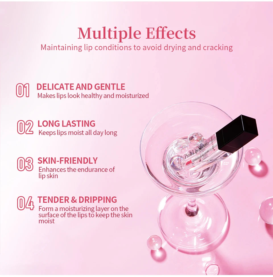 ibcccndc Pink Lip Serum Lotion Moisturizes Moisturizes And Plump Lips Removes Dead Skin Pink Lip Essence Brightener Use Of  Face