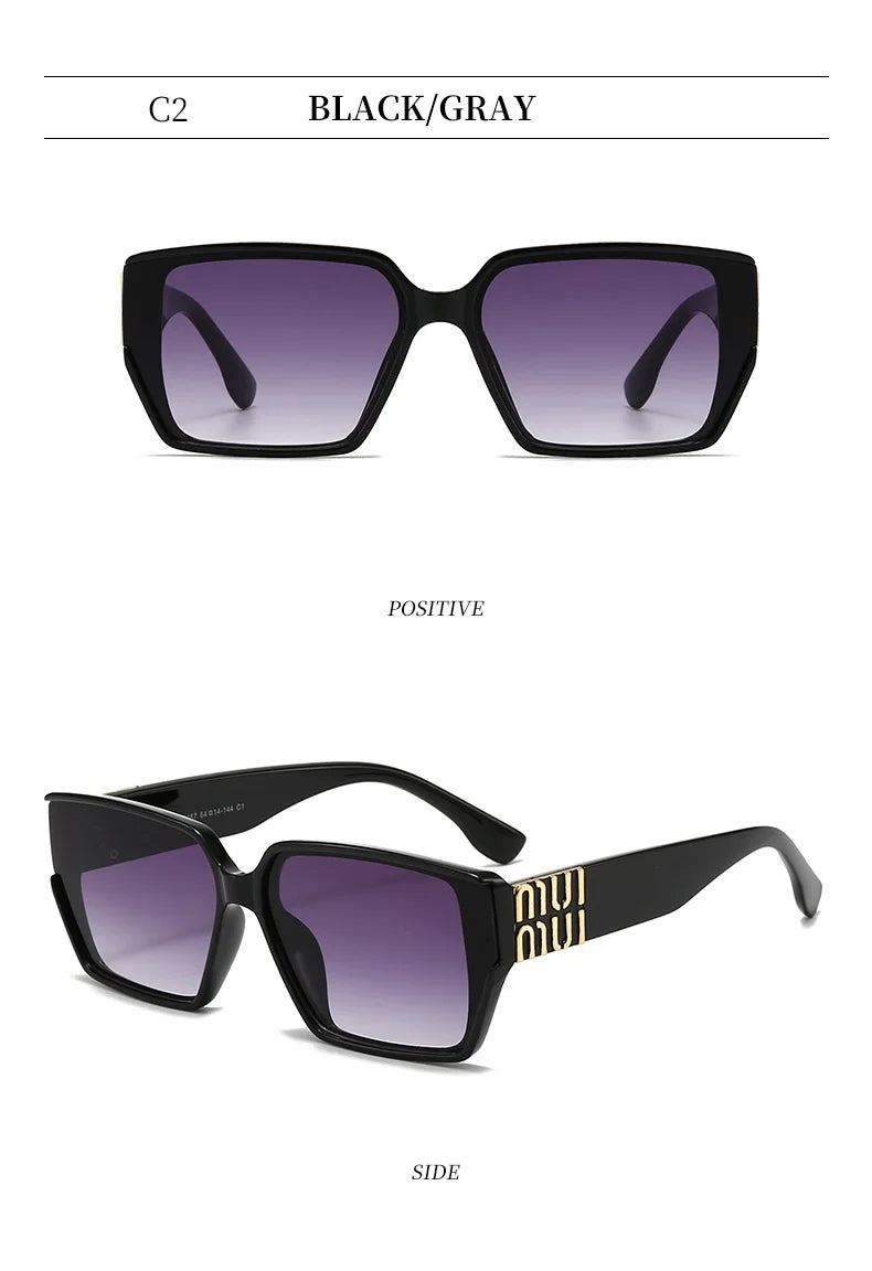 Fashion MM Designer Sunglasses for Women and Men Stylish Square Luxury Glasses Unisex Trend Vintage Shades UV400