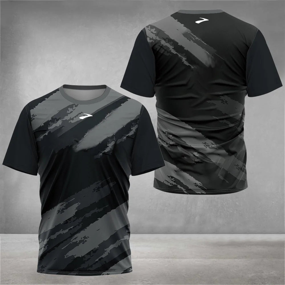 New Men's Crew Neck T-shirt Top Summer Holiday Lightweight Beach Short Sleeve Tee Tennis Badminton Volleyball Casual T-Shirt top