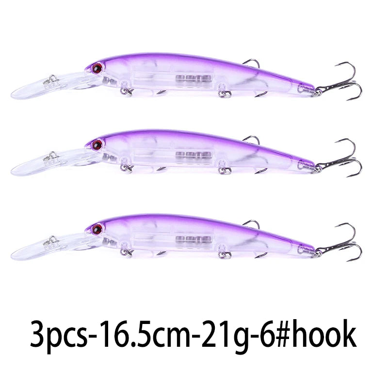 1pcs 16cm 20g Deep Diving Large Minnow Wobbler Lure Artificial Hard Bait Crankbait Bass Pike Perch Walleye Fishing Tackle