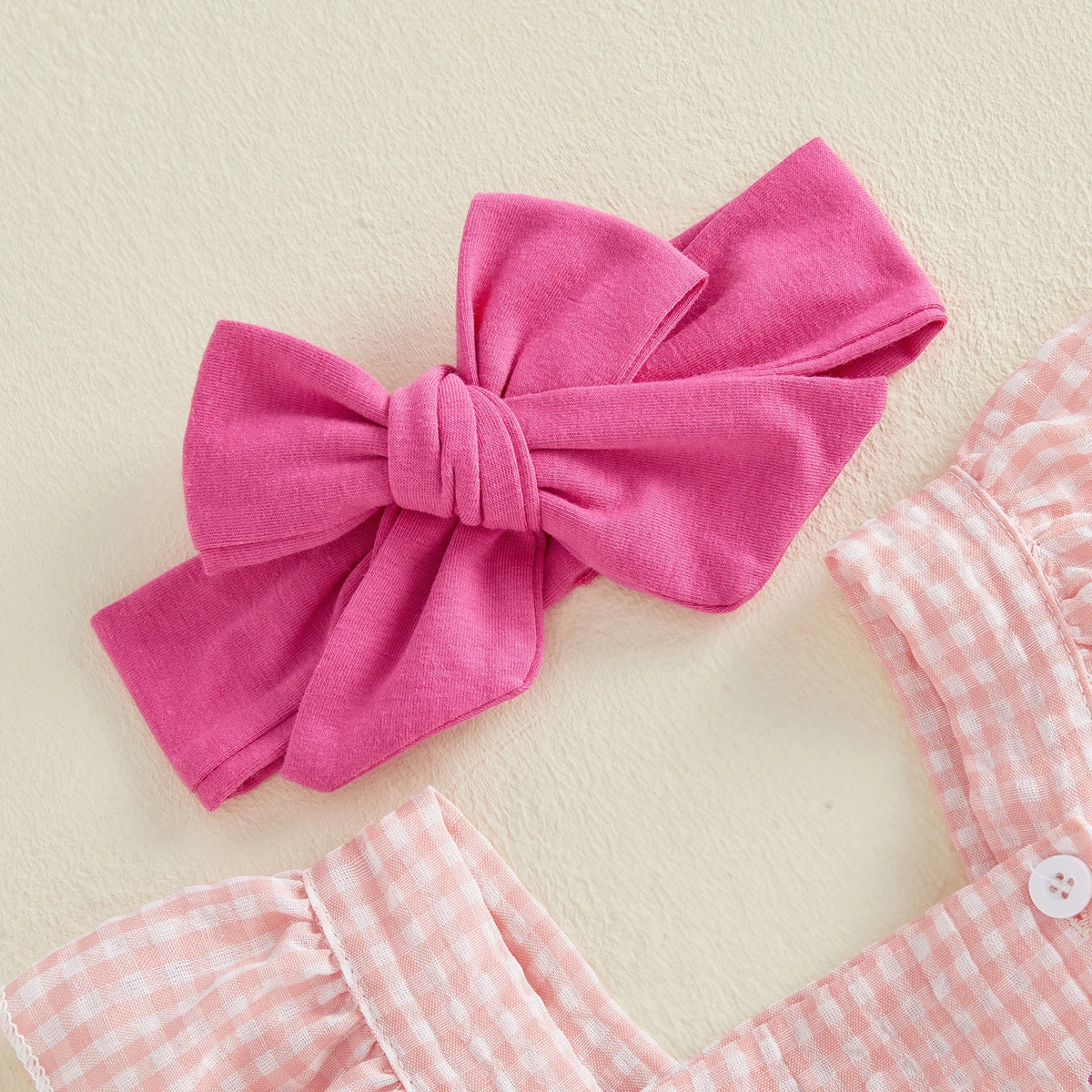 Baby Girl 2Pcs Summer Outfits Ruffle Sleeveless Bow Embroidery Romper with Headband Set Newborn Baby Bodysuits Clothes