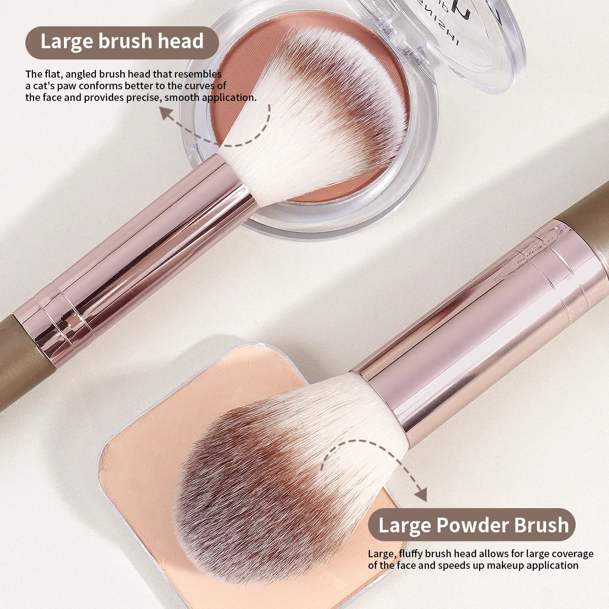 MAANGE 50pcs Makeup Kit 20pcs Professional Makeup Brush Set 25pcs Air Cushion Puffs Eyelashes Curled 4pcs Wash Accessories Gift