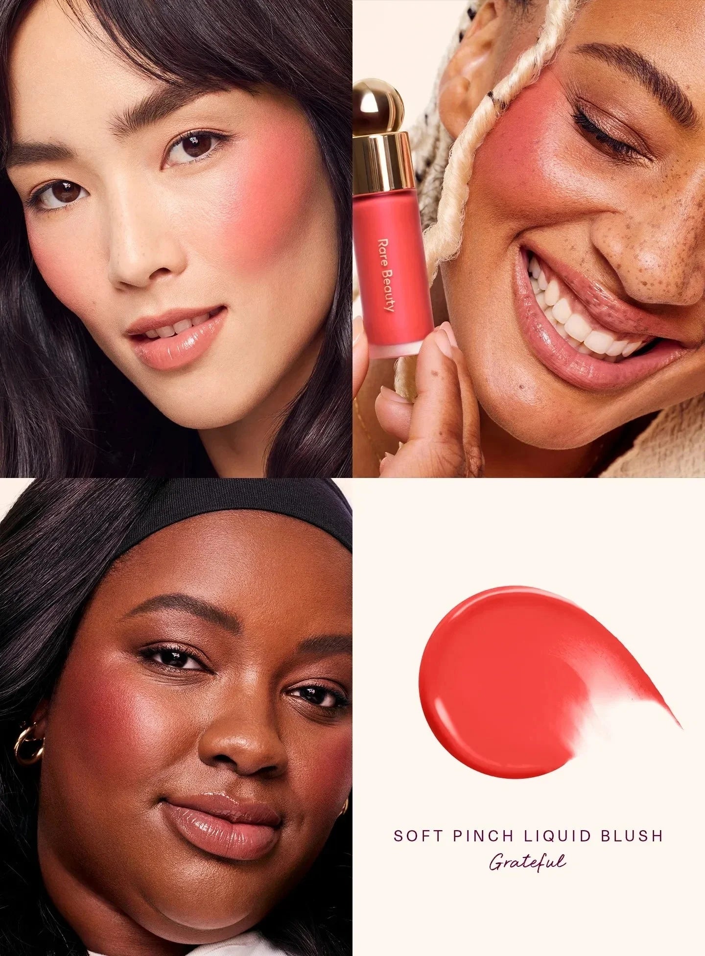 Rare Beauty Matte Long-Lasting Soft-Focus Blush Smooth Cream-to-Powder Blush Sweatproof Waterproof Liquid Blush Hydrating Makeup