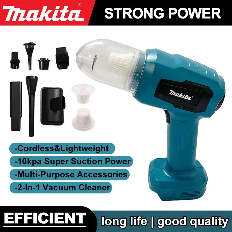 Makita Cordless Mini Car Vacuum Cleaner Multifunction Dust Collect Handheld Rechargeable Power Tools For 18V Battery