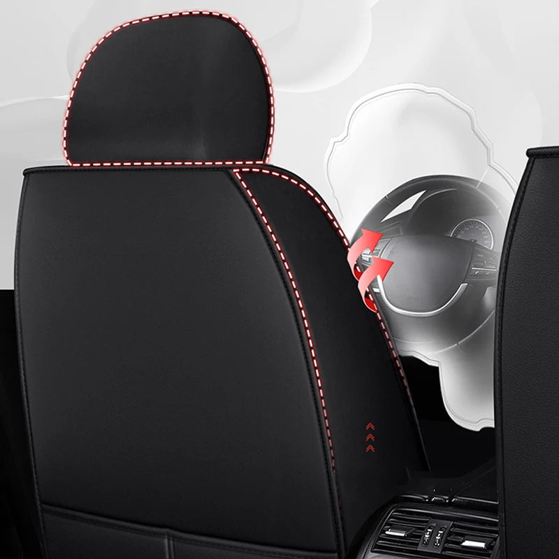 Car Seat Cover For Nissan Qashqai J11 Navara D40 Terrano 2 March X Trail Patrol Versa Kicks Universal Leather Auto Accessories