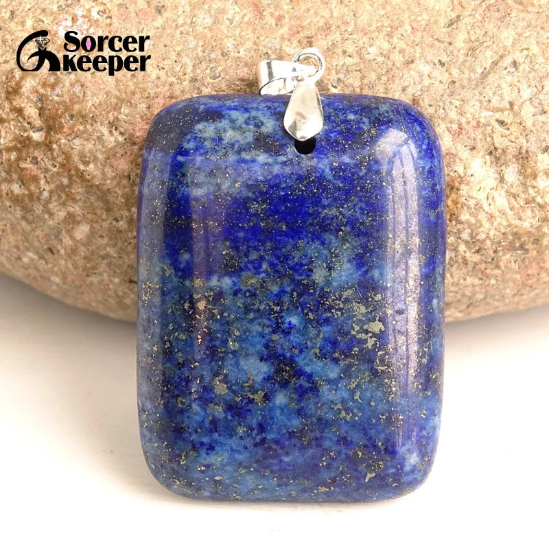 Men's Bijoux Blue Lapis Lazuli Beads Necklaces & Pendants Natural Stones Beads for Jewelry Making Accessories Women's Gift BF256