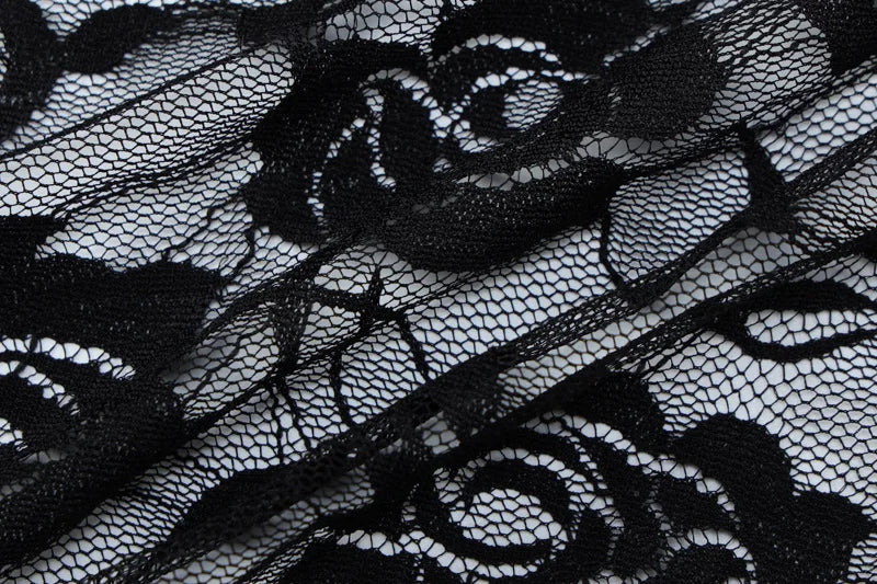 HLJ Y2K Sexy Lace Two Piece Set for Woman Letter Printing See Through Long Sleeve Crop Top + Shorts Suits Female Streetwear New