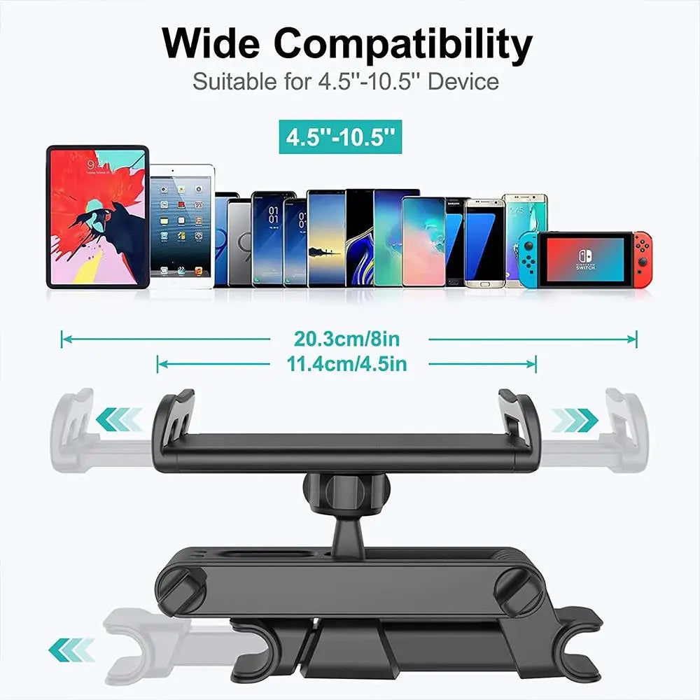 Universal Telescopic Mobile Phone Stand 360 Degree Rotation Tablet Holder Car Back Seat Headrest Bracket For iPad iPhone Huawei