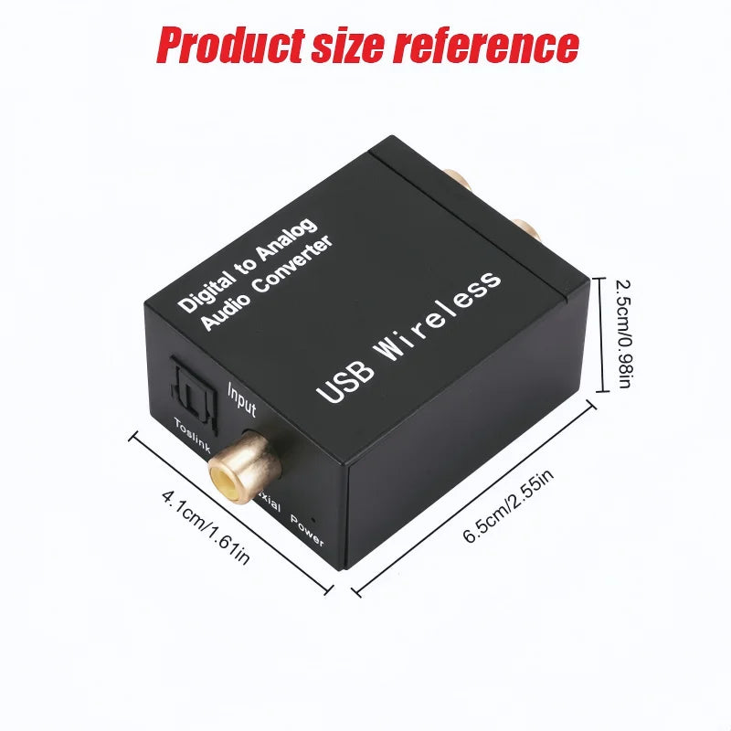 NEW Digital To Analog Audio Converter Support Bluetooth  Suitable For TV Audio Digital Coaxial Fiber Optic Analog Output Conver