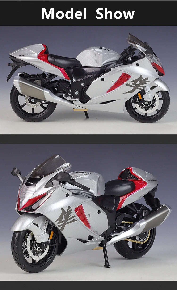 Maisto 1:12 SUZUKI 2022 Hayabusa Alloy Racing Motorcycle Model Diecasts Metal Street Sports Motorcycle Model Childrens Toys Gift