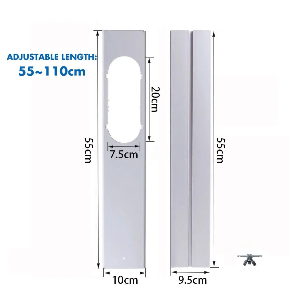 Newest Portable Window Kit Slide Plate Adjustable  Adaptor Wind Shield Exhaust Hose Tube Connector Air Conditioner Accessories