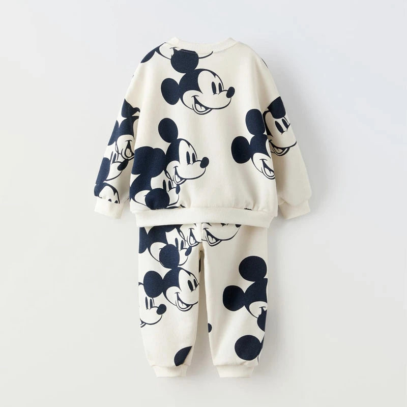 New Autumn Sweatshirt Outfits Cartoon Print Hoodies+Pants 2Piece Set Outer Wear Cotton Long-sleeved Suits Boys Child Costume