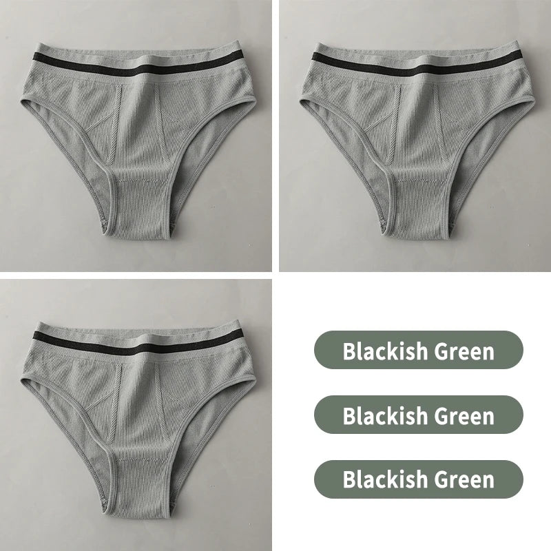 S-3XL 3-5Pcs Women Sport Briefs High Waist Panties Comfort Solid Color Underwear Sexy Underpants Intimate Lingerie Soft Briefs