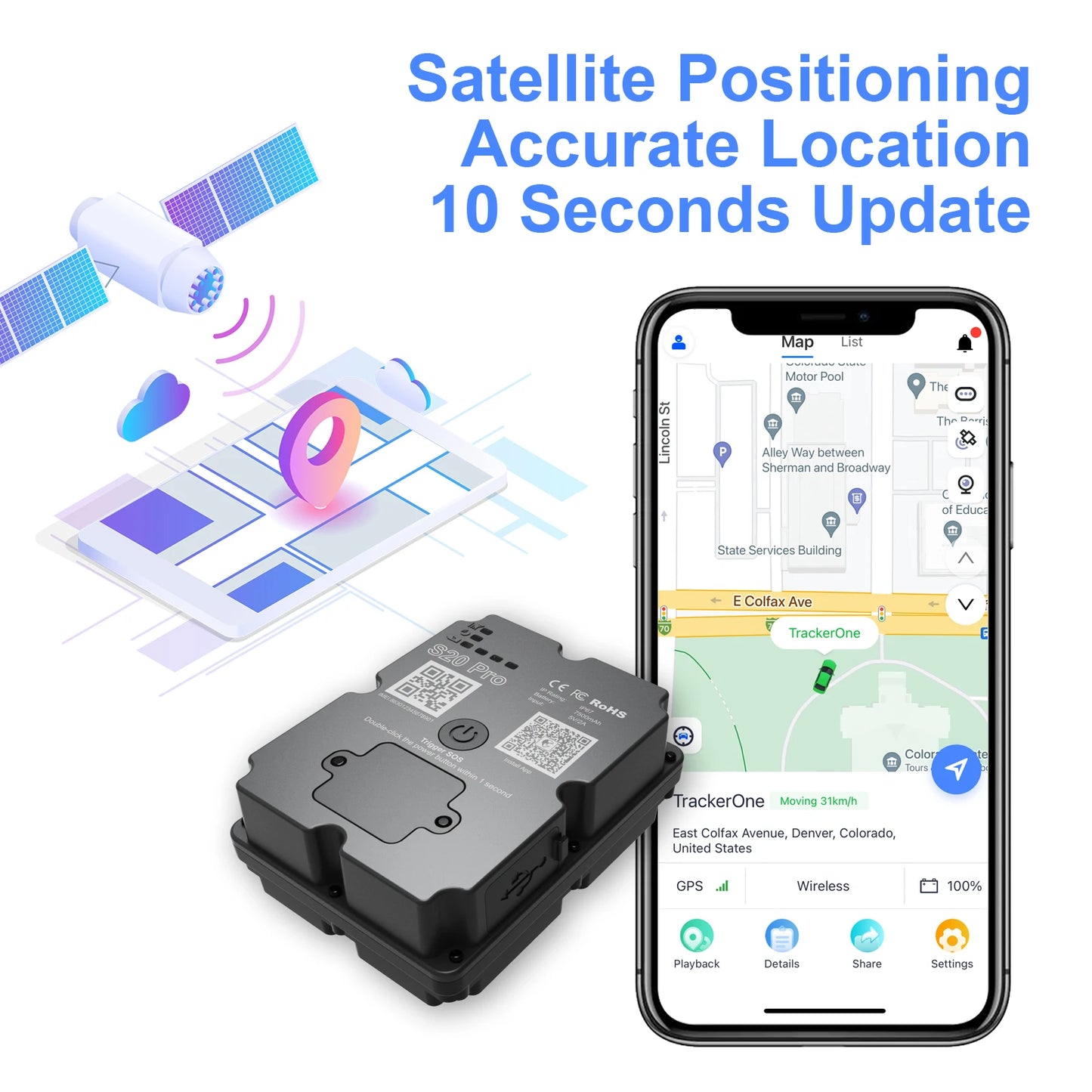 4G Track Device Vehicle Truck Security Protection Item Subscription Required Anti-Lost Camel Real-time Unlimited Remote Tracking