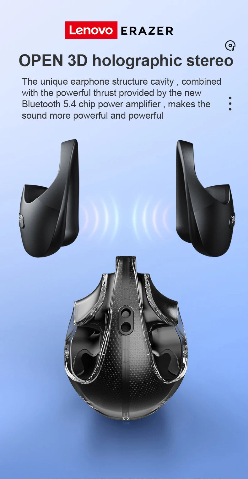 MINISO X15 pro Bluetooth 5.4 Earphones Erazer X15 Sports Wireless Headphones Noise Reduction HD Call Lenovo Earbuds with Mic