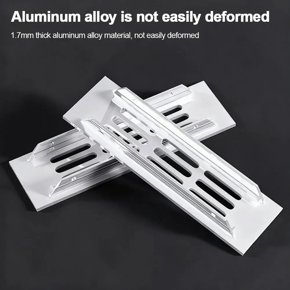 Aluminum Alloy Cabinet Breather Hole Cover Rectangle Breathable Mesh Wardrobe Air Vent Decor 30mm Wide Ventilator Grille Cover