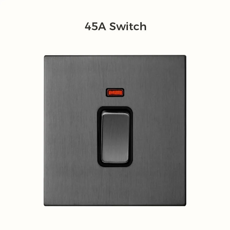 Avoir Wall Push Button Switch Y Type On Off Rocker Switches 2Way Power Scoket Gray Europe UK Electric Outlets Home Improvements