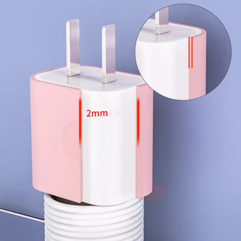 Protection Cable Storage 2 In 1 for iPhone for 18W/20W Charger Silicone Protective Case Silicone Charger Protector