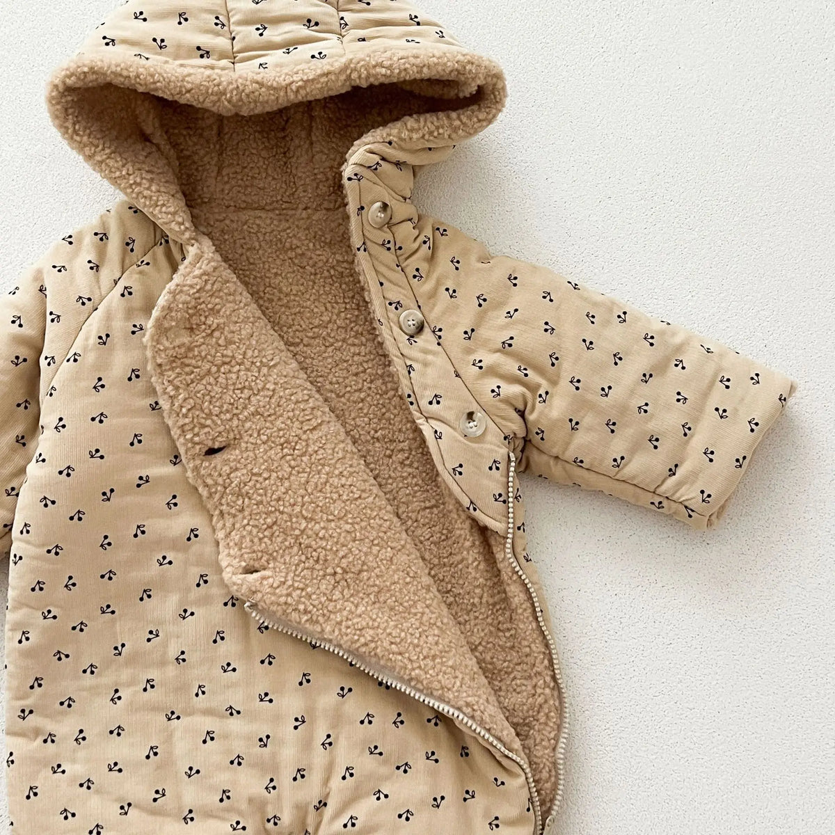 2025 Winter New Baby Plus Velvet Thick Warm Hooded Romper Infant Boy Girl Long Sleeve Fleece Jumpsuit Newborn Clothes 0-24M