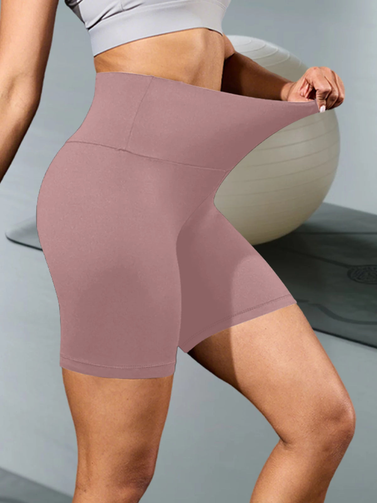 Women's High Waisted Biker Shorts | Super Soft Tummy Control Push Up | No See-Through Yoga Running Gym