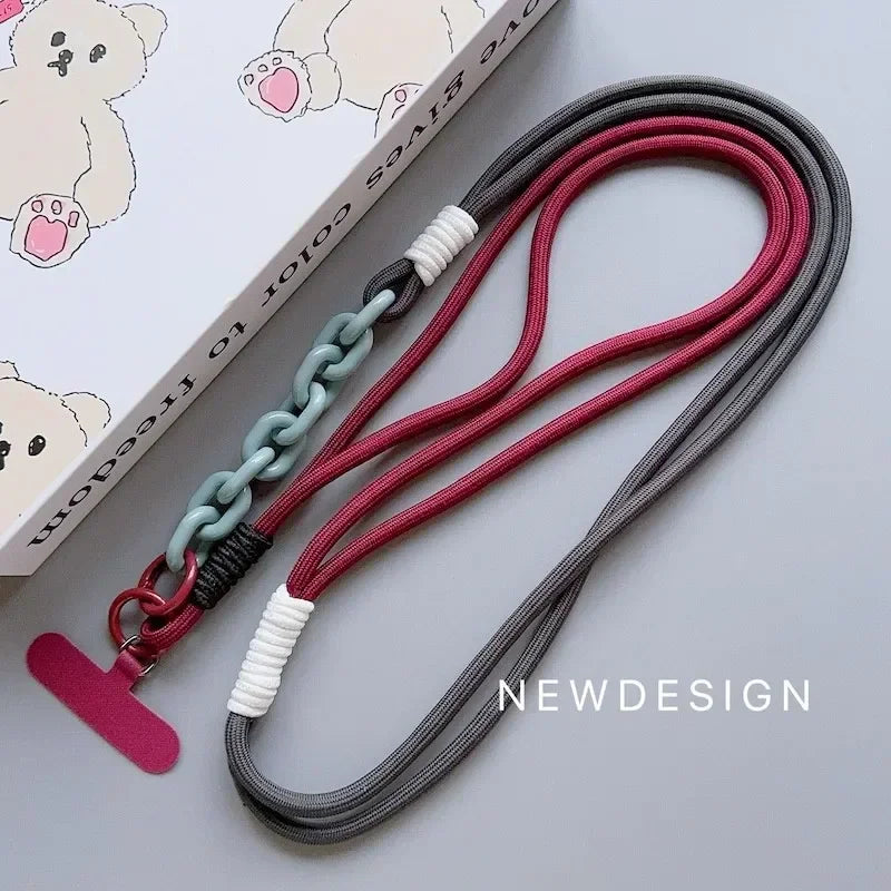 Knotting Universal Crossbody Long Phone Lanyard Strap Mobile Phone Hanging Rope Neck Straps Anti-lost Lanyards Cell Phone
