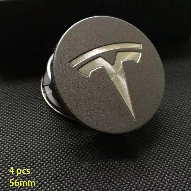 4pcs 56mm Applicable to Tesla original wheel hub cover Model3 Model Y Model S X wheel hub tire center cover logo