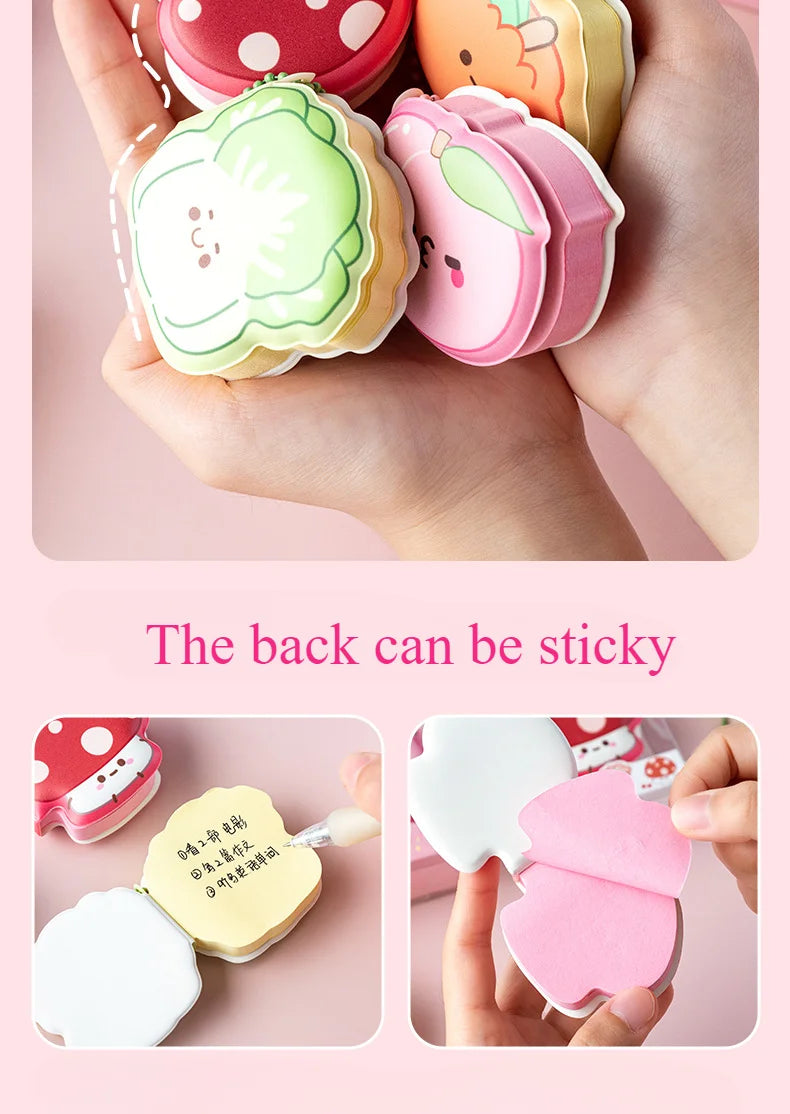 4Pcs New Stress  Mini Creative Relief Sticky Notes Modeling Book Students Portable Office Memo Can Be Pasted Note Pads
