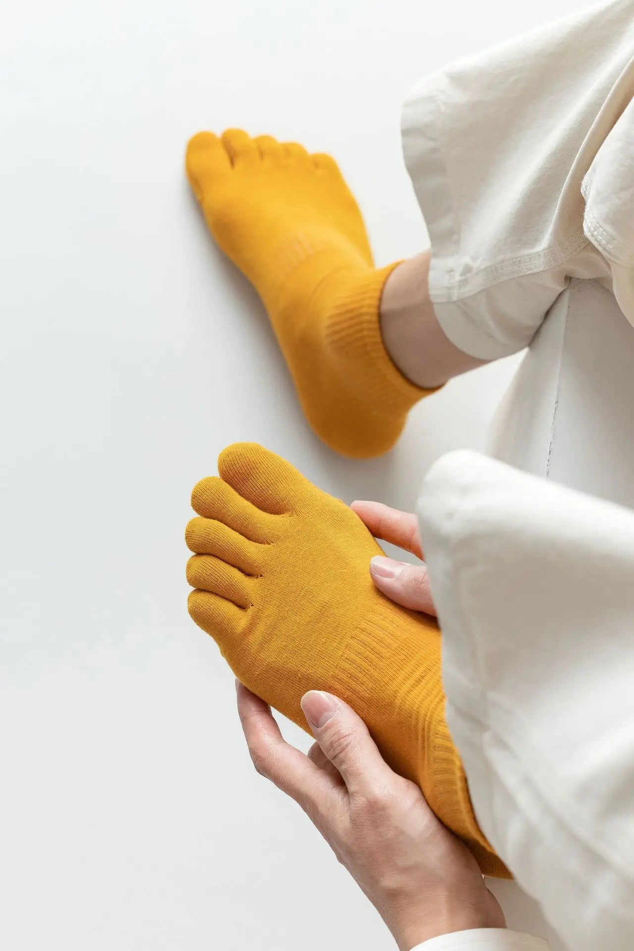 Men's Five Finger Ankle Sport Socks Cotton Breathable Mesh No Show Socks with Toes Fashion Sweat-absorbing High Quality Sokken