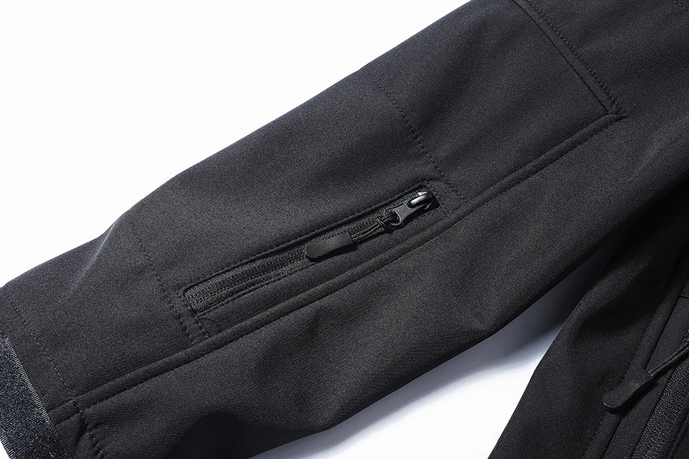 Men's hooded tactical jacket for autumn and winter outdoor windproof waterproof warm hiking camping and fishing durable jacket