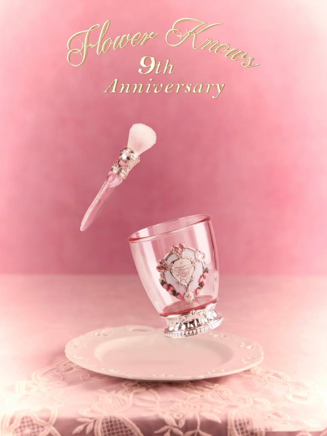 Flower Knows 9th Anniversary Desktop Mirror Air Cushion Comb Brush Bucket Flowerknow Stereoscopic Mirror Makeup Mirrors Tool Set