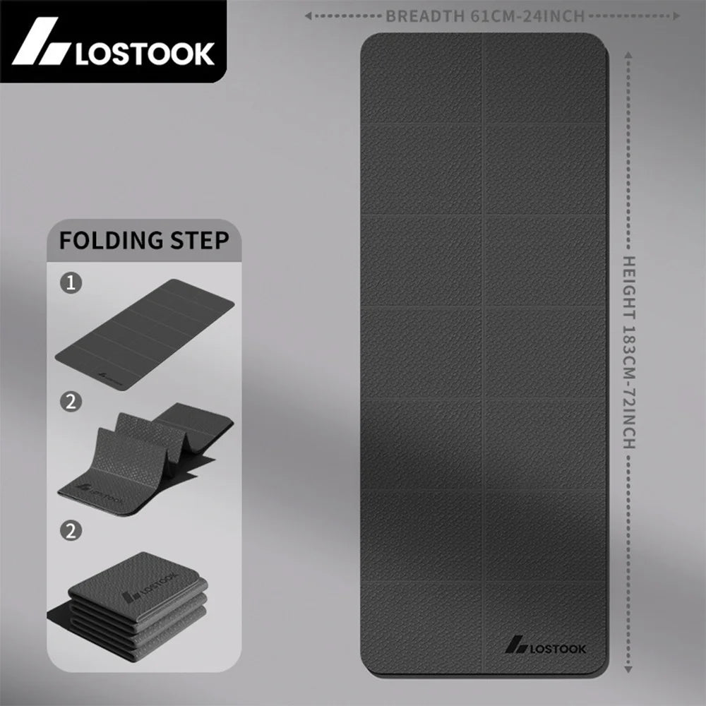 4mm Thick TPE Foldable Yoga Mat Easy to Store Travel Exercise Mat for Yoga Pilates Home Workouts And Floor Exercises