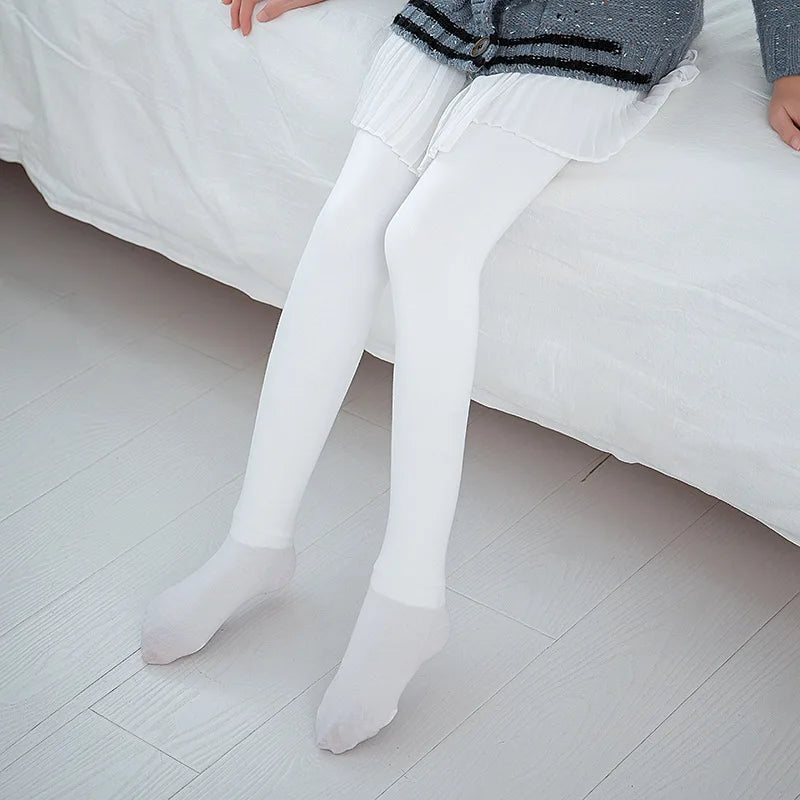 High Quality Winter Fur Girls Leggings Thick Velvet Children Pants Warm Elastic Waist Cotton Kids Girls Trousers