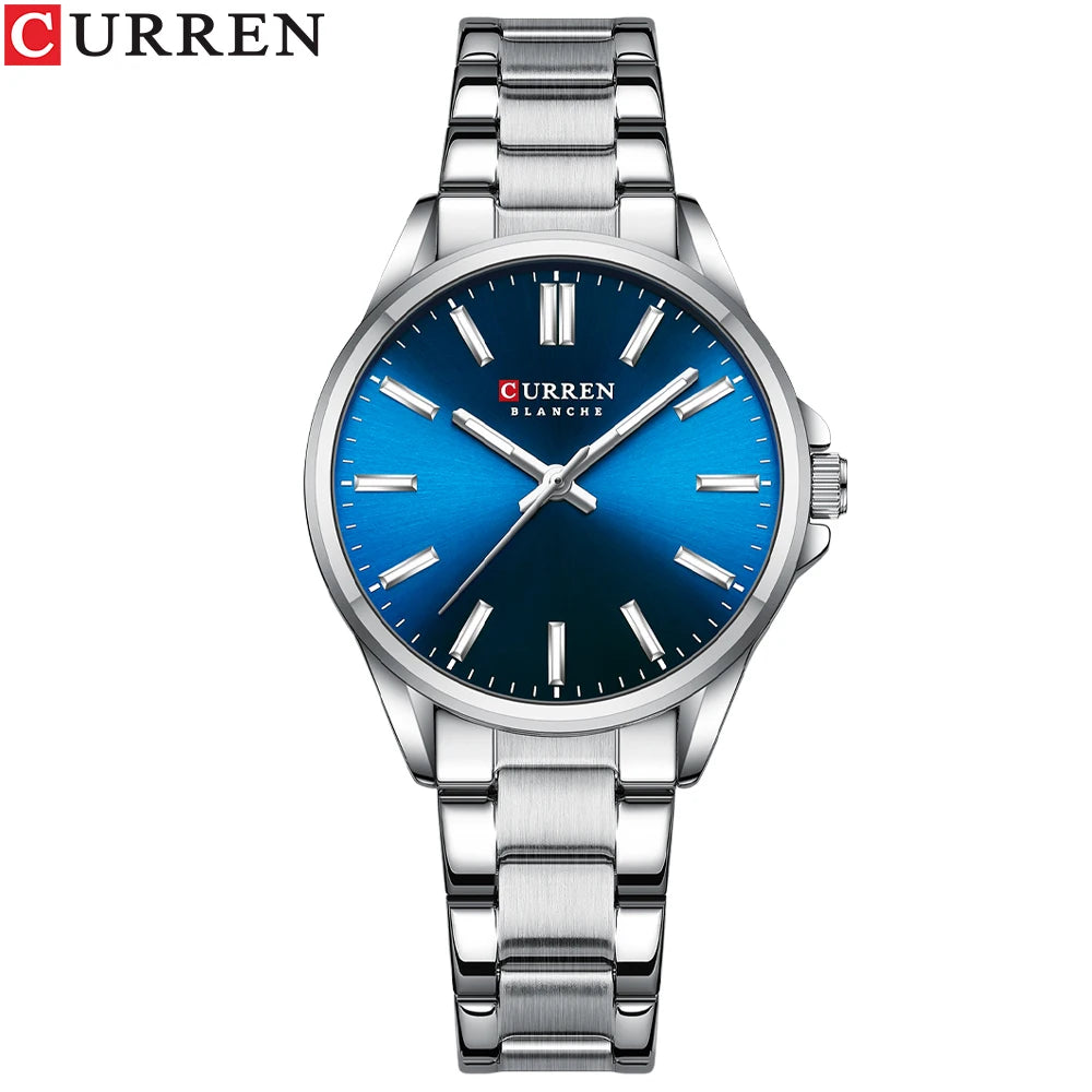 CURREN Exquisite Minimalist Women Watch Luxury Fashion Stain Steel Ladies Waterproof Quartz Wristwatch Rose Gold Female Clock