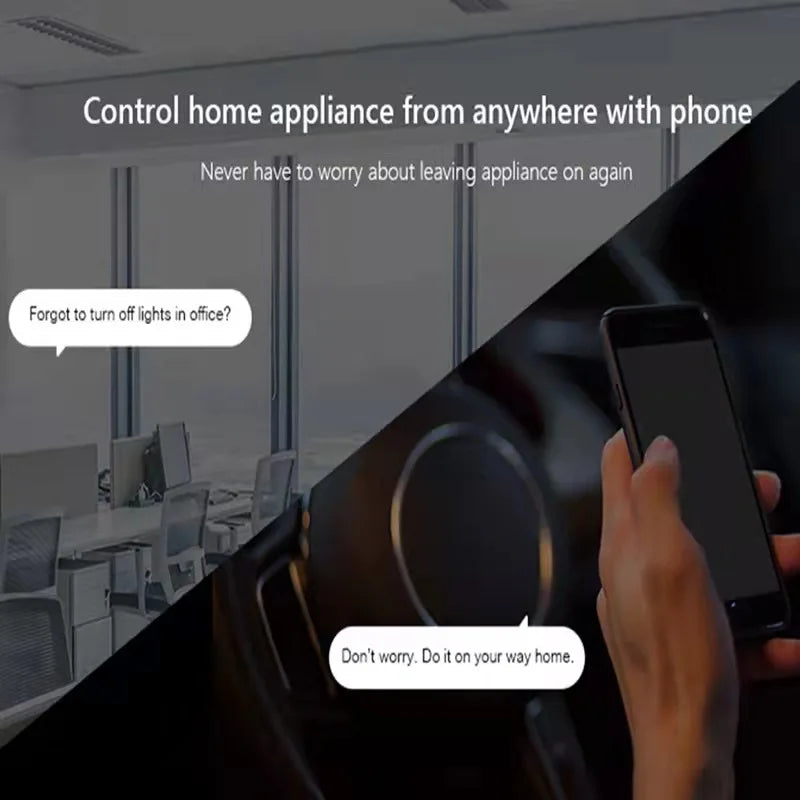 Wifi Mini Smart Switch 16A DIY Light Switches Wireless Smart Home with Tuya Smart Life EweLink Homekit Alexa Alice Google Home