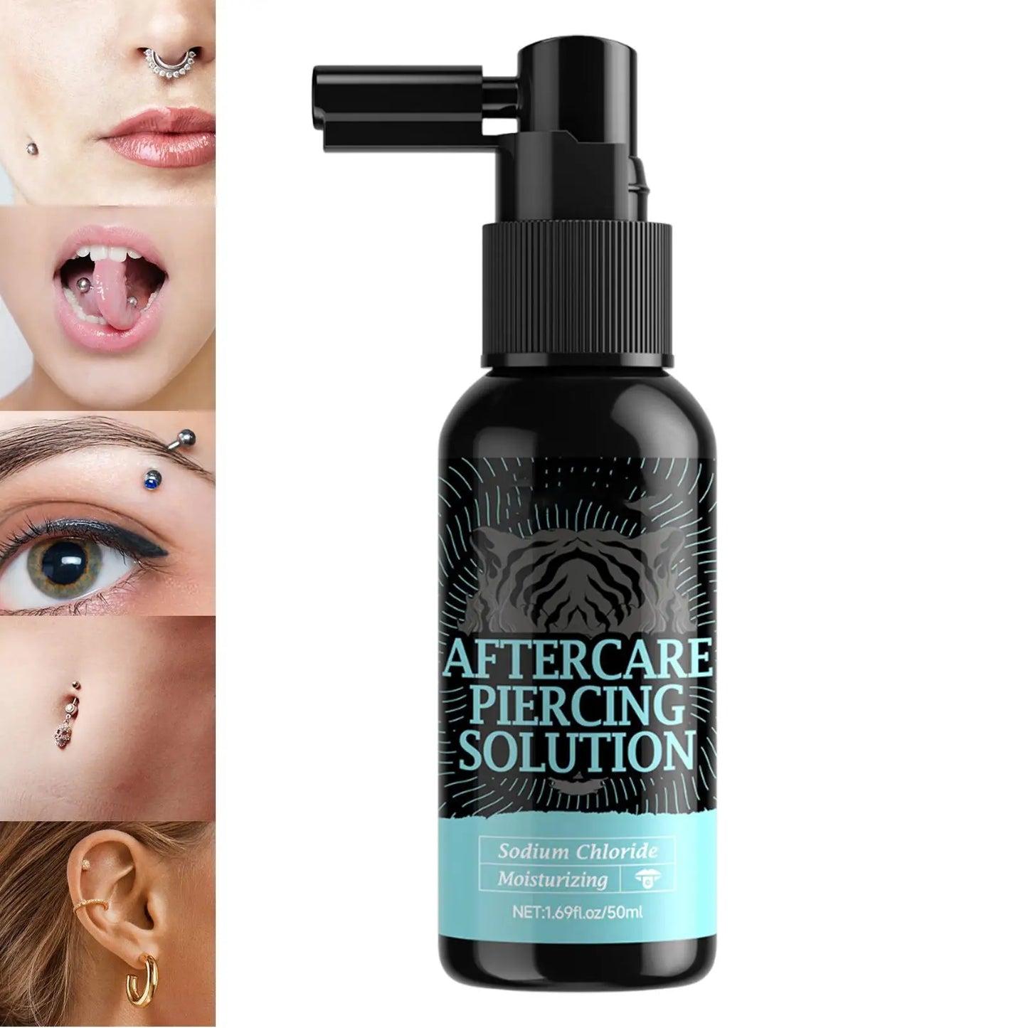 50ml Piercing After Care Solution Gentle Safe Mist Piercing Spray Aftercare For Adults Men Women Friends Daily Home Indoor