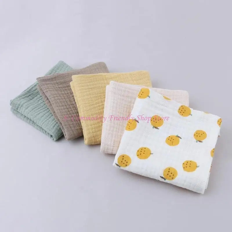 85AE 10Pcs Baby Saliva Towels Muslin Cloth Hand Face Wipes Bib Handkerchief Washcloth