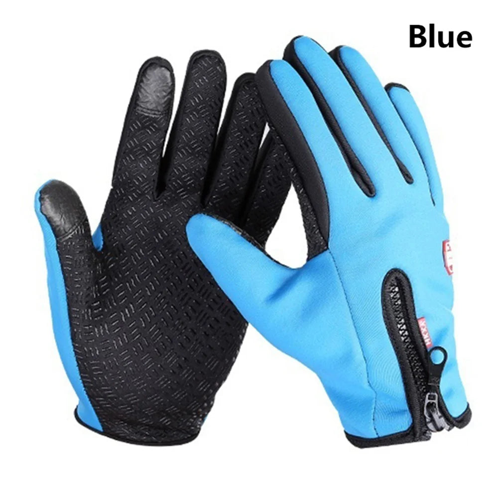 2024 Winter Warm Touchscreen Men's Gloves Sports Fishing Waterproof Ski Army Bike Snowboard Skis Skid Zipper Ladies Gloves