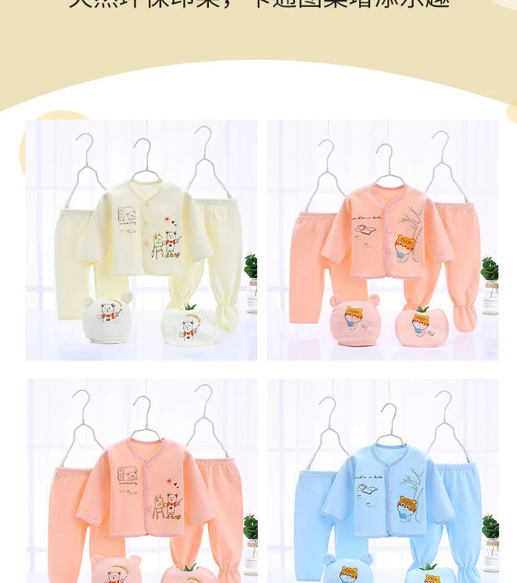 5PCS Newborn Girl Clothes Set New Born Going Home Clothes 0 3 Months Baby Clothing New Born Cotton Underwear Set