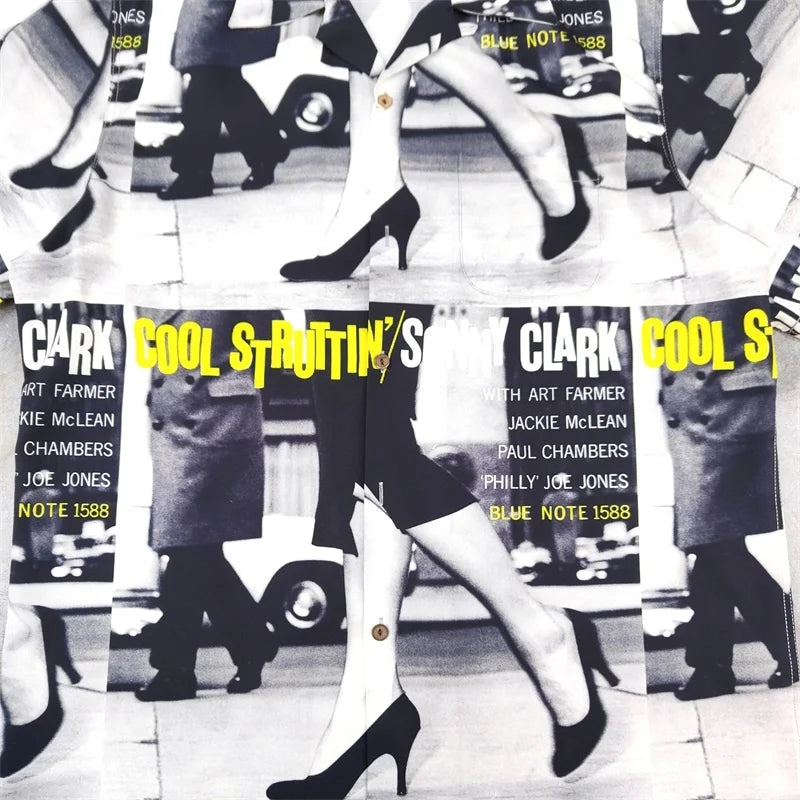 High-end Summer WACKO MARIA Solid Color Cursive wackomaria Embroidery Logo Simple Hawaii Short Sleeve Shirt