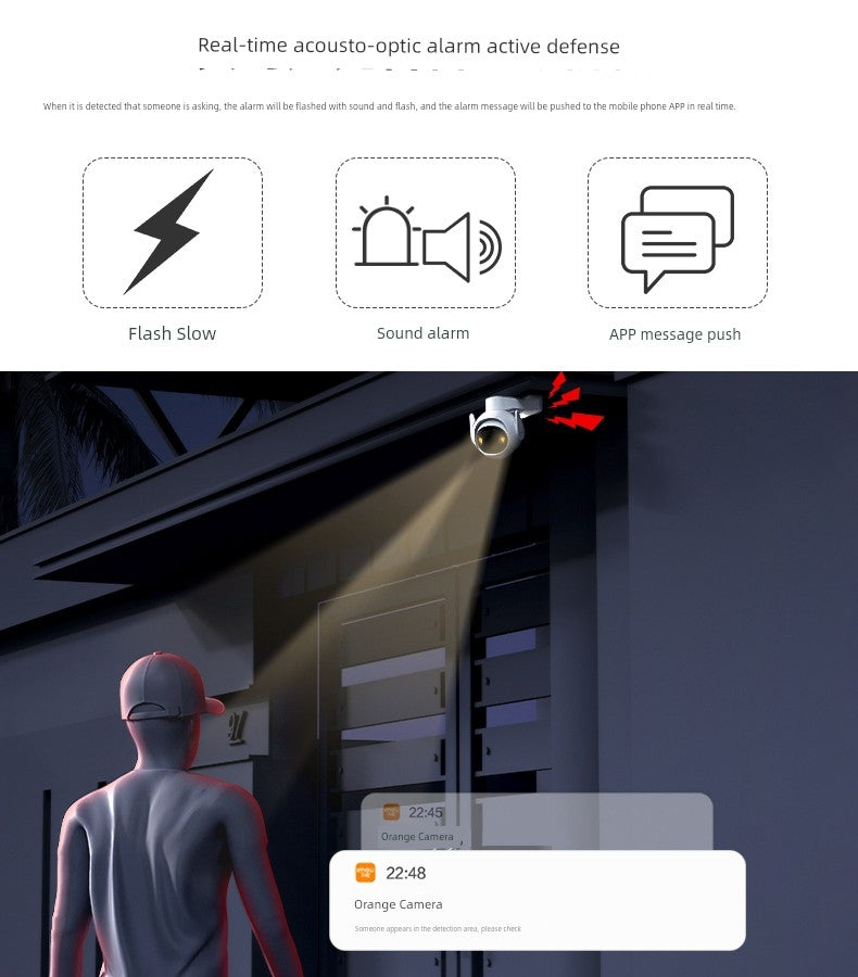 Lecheng Surveillance For Home Mobile Phone Remote Camera 360 Degrees No Dead Angle Outdoor HD Night Outdoor Video Camera Lens S7e