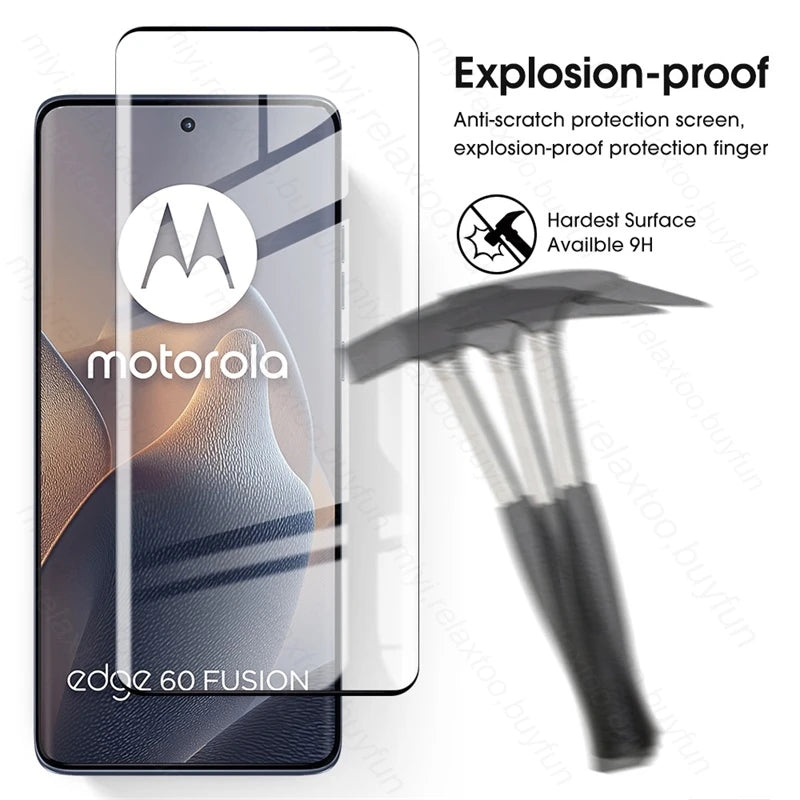 Edge60Fusion 6To1 9D Curved Glass Screen Protector For Motorola Edge 60 Fusion 5G Camera Protective Glass On Edge60 Pro 60Fusion