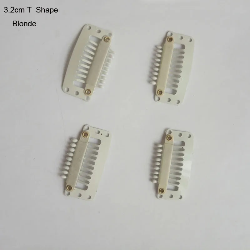 30pcs 2.3cm-3.6cm Hair Extension Clips Wig Clips For Human Hair Bangs Snap Hair Clips For Extensions Metal Comb For Closure
