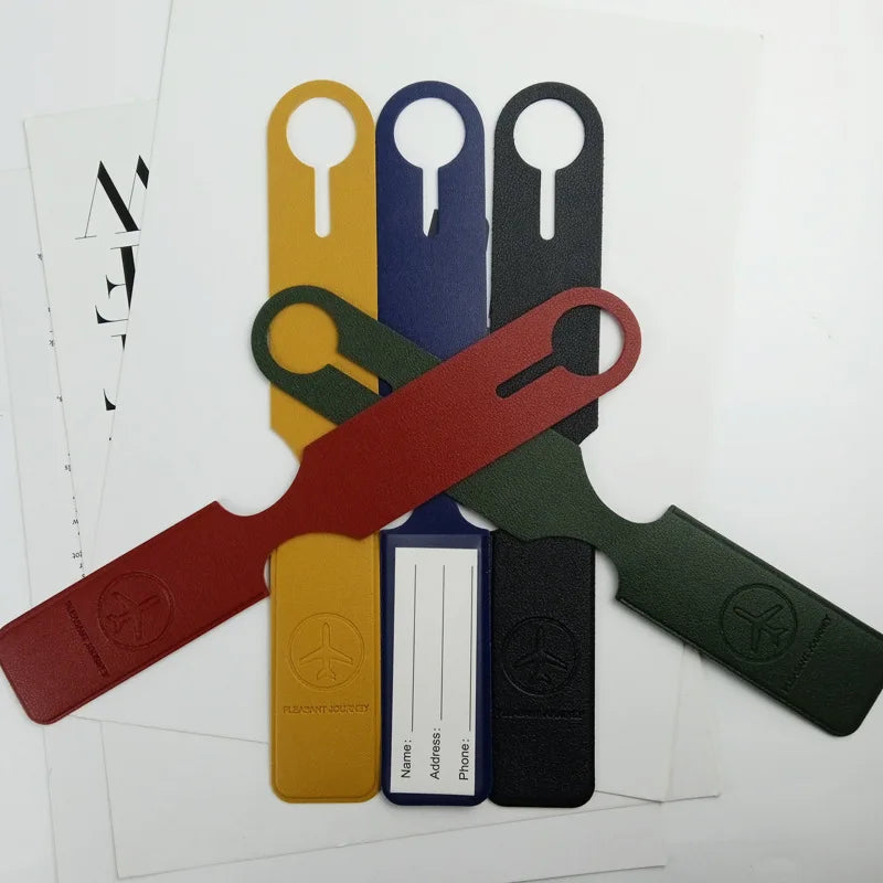 Long PU Luggage Tag for Air Travel - Easy Baggage Identification