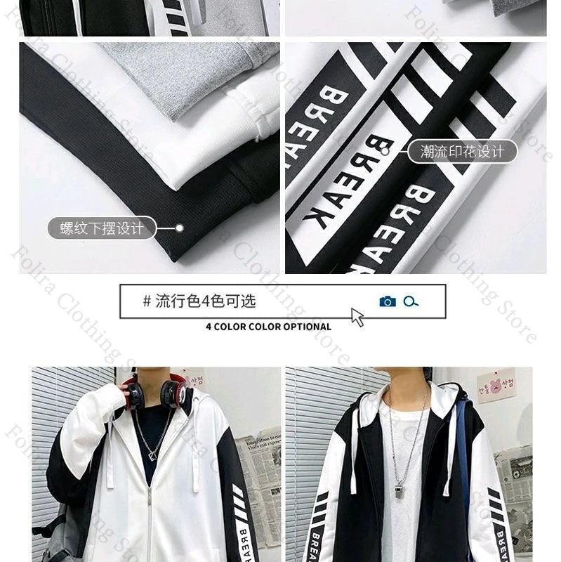 Anime BOCCHI THE ROCK! Series Print Hoodie Men Women Autumn Winter Clothing Zip Coat Casual Daily Wear Men's Hoodies