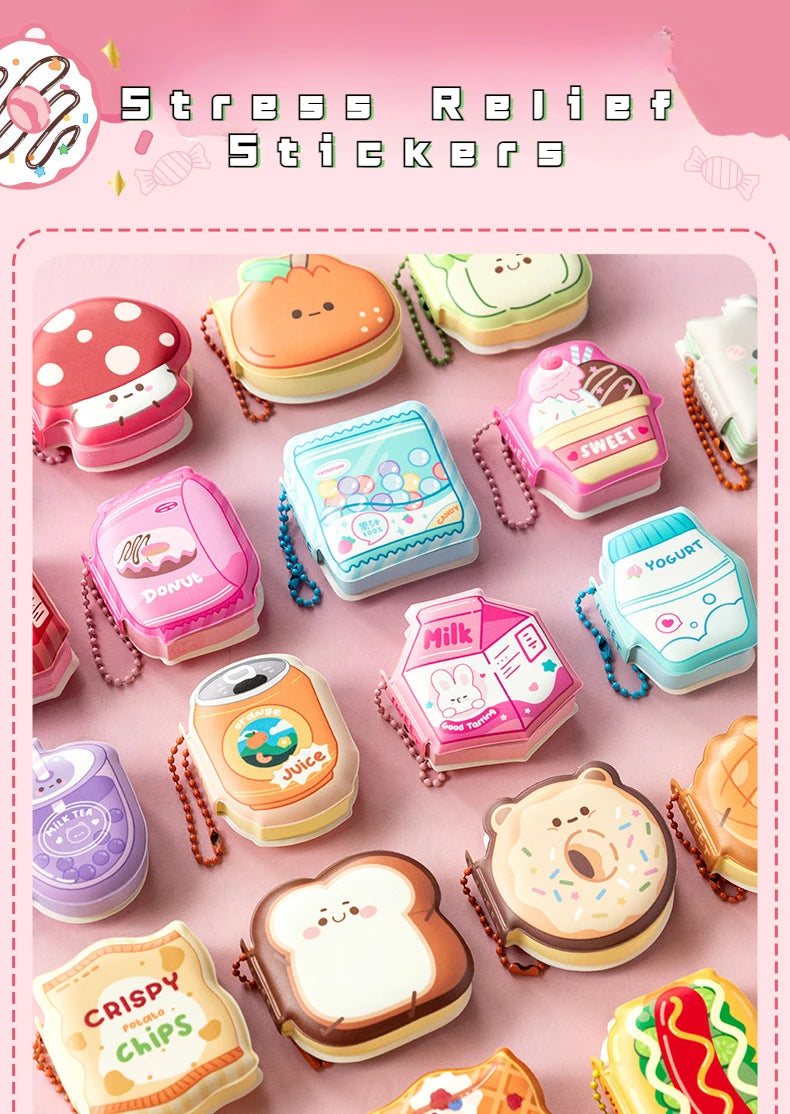 4Pcs New Stress  Mini Creative Relief Sticky Notes Modeling Book Students Portable Office Memo Can Be Pasted Note Pads