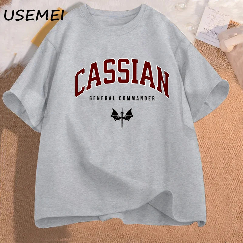 Cassian Illyrian Acotar T-shirt Sarah J Maas Merch Tshirt Casual Cotton Rhysand Azriel Velaris Crescent City Aesthetic Clothing